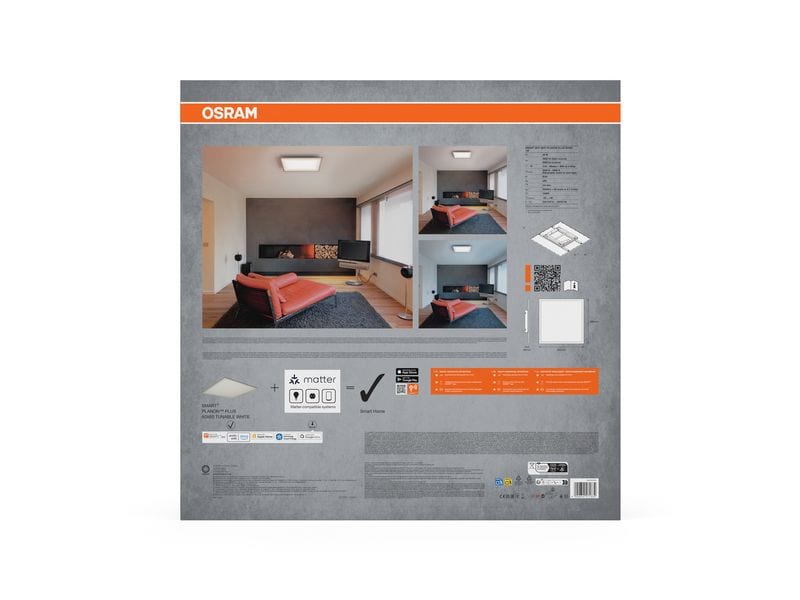 OSRAM LED-Panel SMART+ planon plus 600 x 600 mm, TW