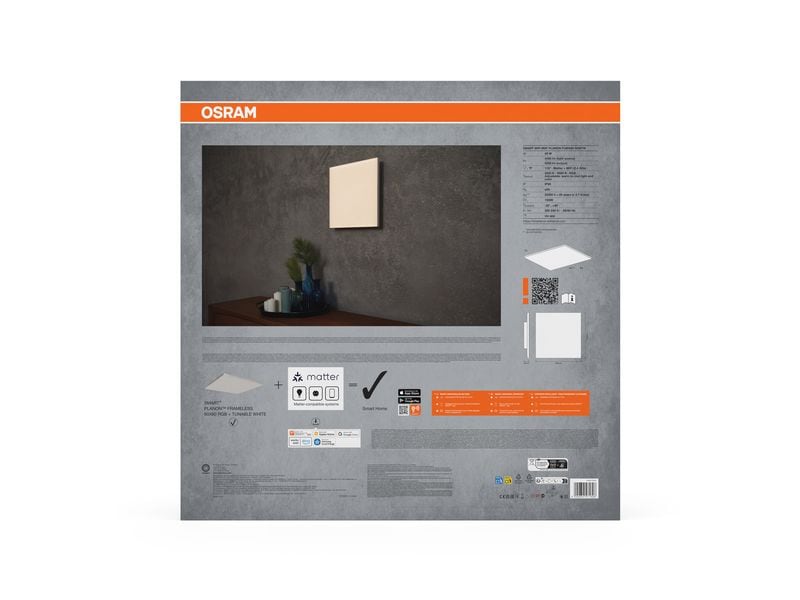 OSRAM LED-Panel SMART+ Matter Frameless Square 600 x 600 mm, RGBW