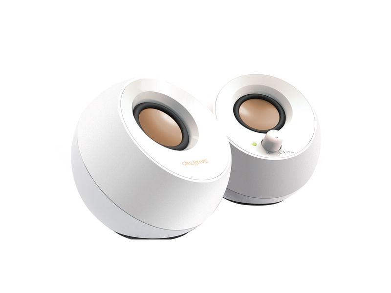 CREATIVE PC-Lautsprecher Pebble weiss