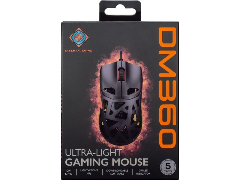 DELTACO Gaming-Maus GAM-187 DM360, 12400 dpi, Black