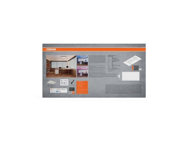 OSRAM LED-Panel SMART+ Matter Planon Plus 600 x 300 mm RGBW