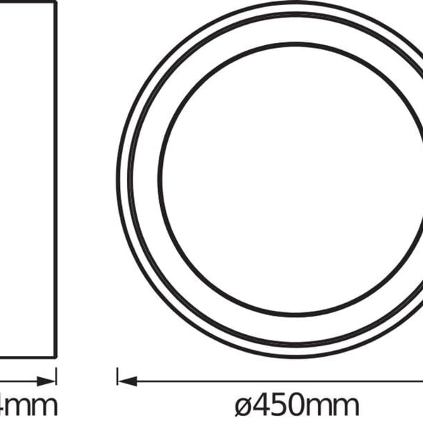OSRAM Deckenleuchte SMART+ Matter Cylinder 450 mm, TW