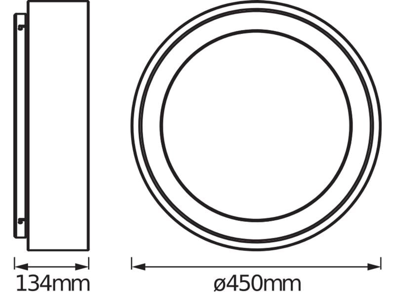 OSRAM Deckenleuchte SMART+ Matter Cylinder 450 mm, TW