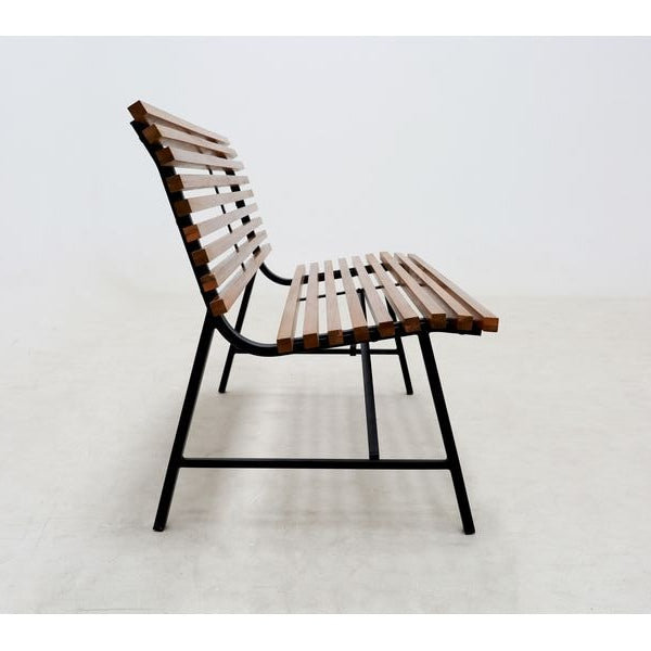 Schou Gartenbank Stefania 124 x 60 x 79 cm – Schwarz, Teak