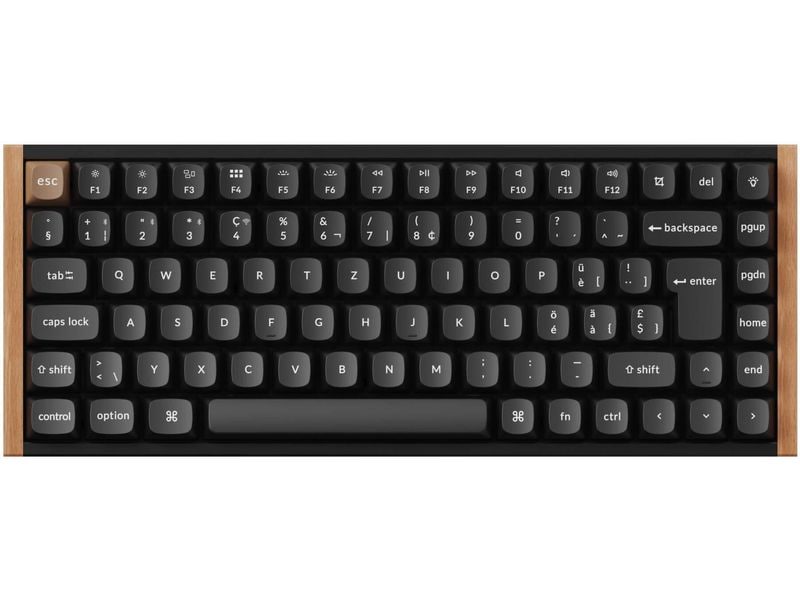 Keychron Gaming-Tastatur K2 HE Black Wood Magnetic Switch