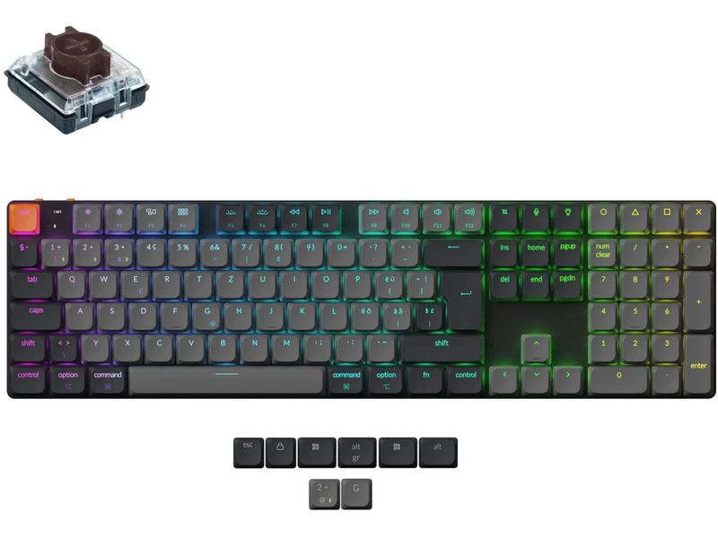 Keychron Gaming-Tastatur K5 QMK Version 2 Brown Switch