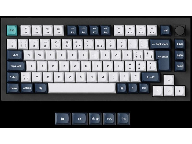 Keychron Gaming-Tastatur Q1 Max Black QMK Brown Switch