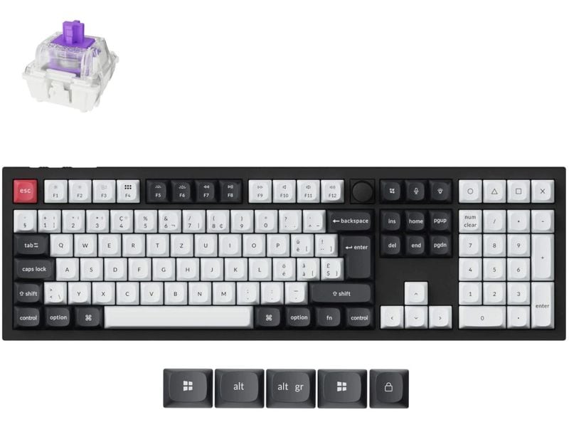 Keychron Gaming-Tastatur Q6 HE Carbon Black QMK Magnetic Switch