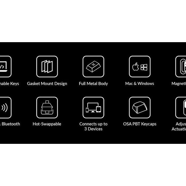 Keychron Gaming-Tastatur Q6 HE Carbon Black QMK Magnetic Switch