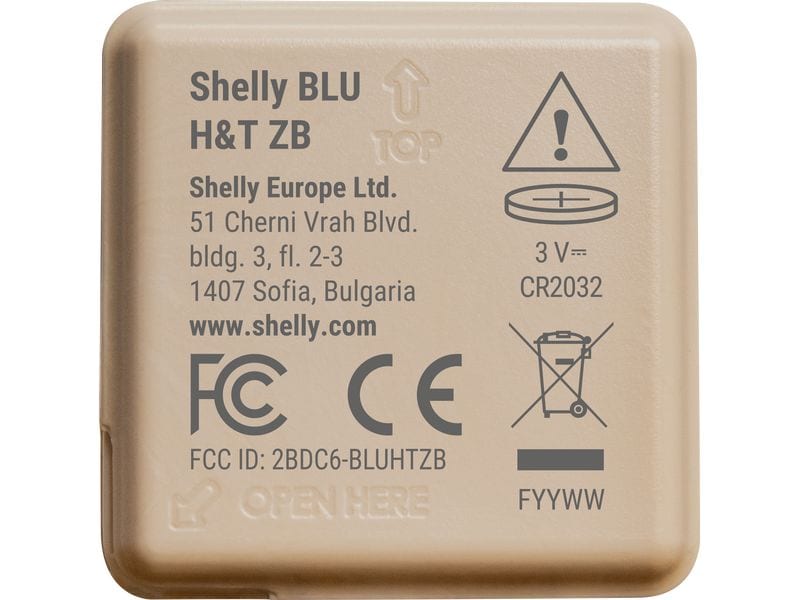 Shelly Smart Home Blu H&T Zigbee Mocha