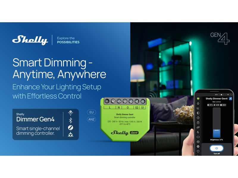 Shelly WLAN-Dimmaktor Dimmer Gen4