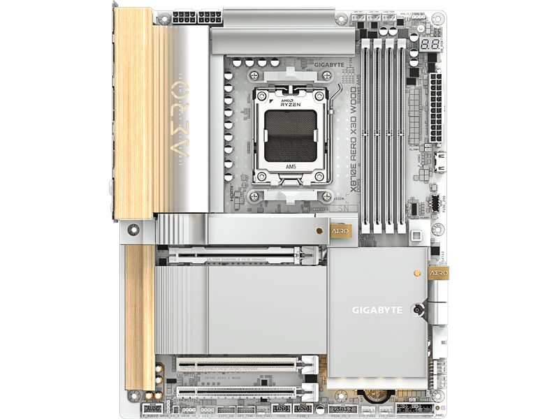 Gigabyte Mainboard X870E AERO X3D WOOD