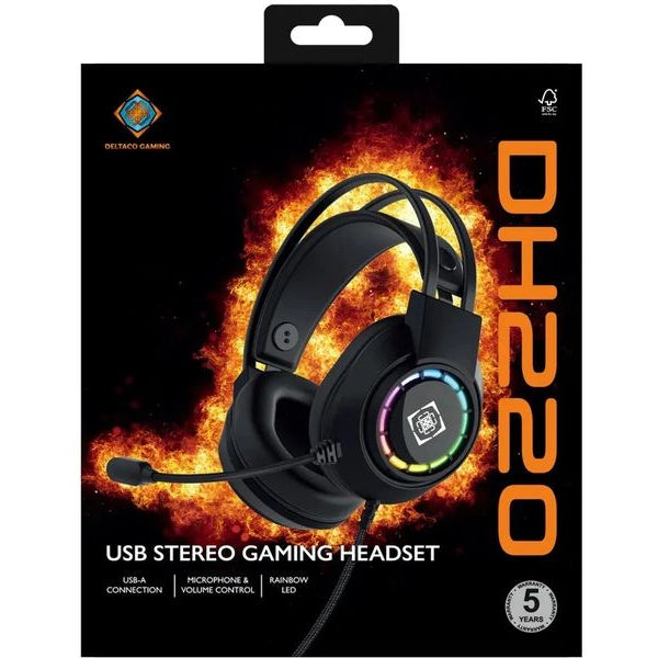 DELTACO Headset GAM-168 Schwarz