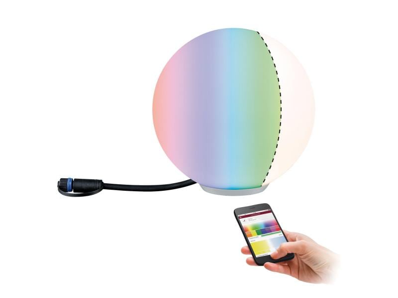 Paulmann Gartenleuchte Plug &amp; Shine GLOBE RGBW, ZigBee