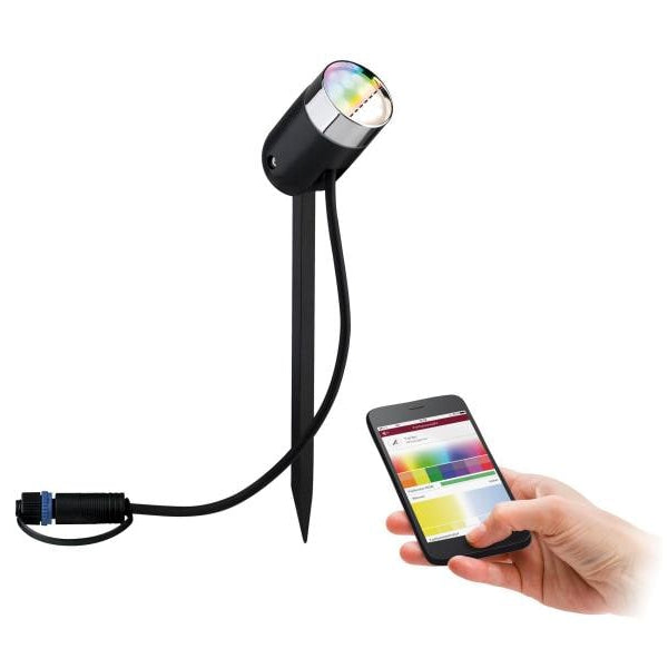 Paulmann Gartenleuchte Plug & Shine PIKE RGBW Spot 40 °, ZigBee