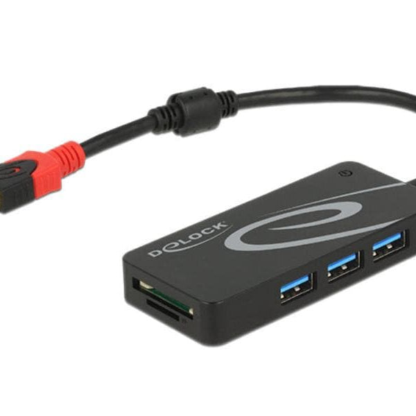 Delock Dockingstation USB 3.1 - 3x Typ-A + SD / Micro SD Reader