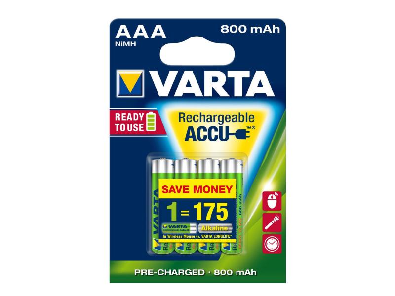 Varta Akku 4x AAA 800mAh  800 mAh