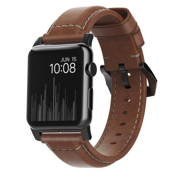 Nomad Lederarmband Traditional Strap Apple Watch Braun/Schwarz