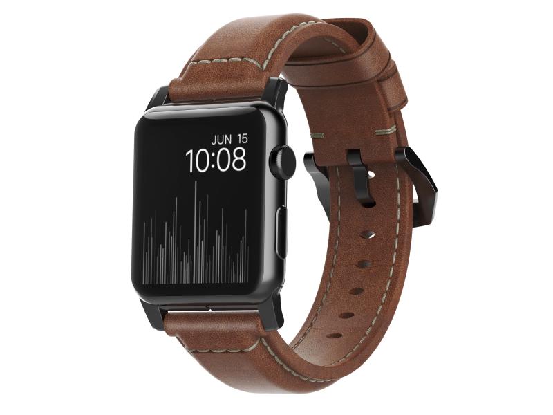 Nomad Lederarmband Traditional Strap Apple Watch Braun/Schwarz