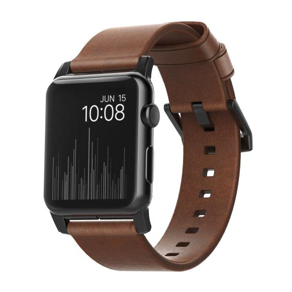Nomad Lederarmband Modern Strap Apple Watch Braun/Schwarz