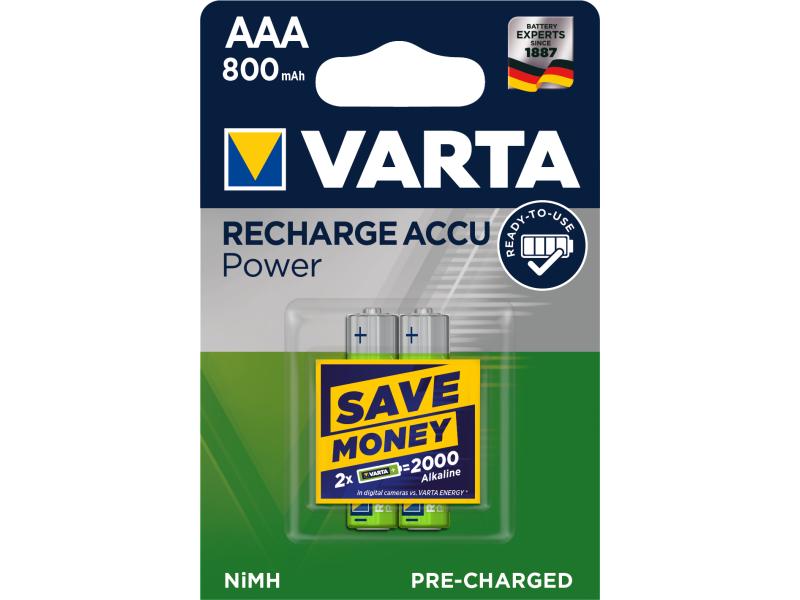 Varta Akku 2x AAA 800mAh  800 mAh