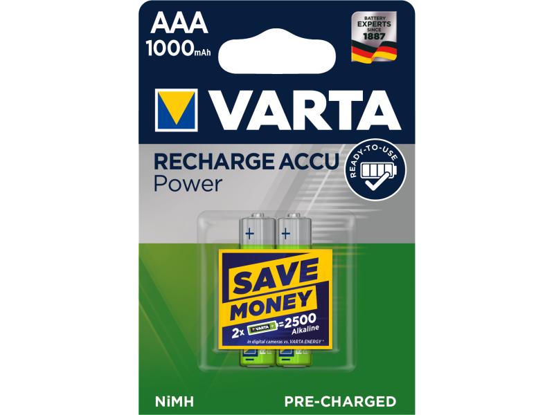 Varta Akku 2x AAA 1000mAh  1000 mAh