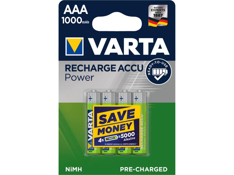 Varta Akku 4x AAA 1000 mAh 1000 mAh