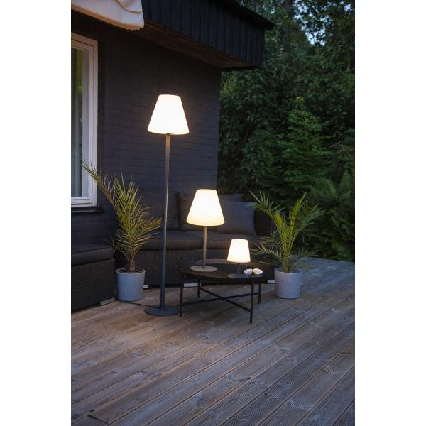 Star Trading Tischleuchte Kreta, 60 cm, Grau