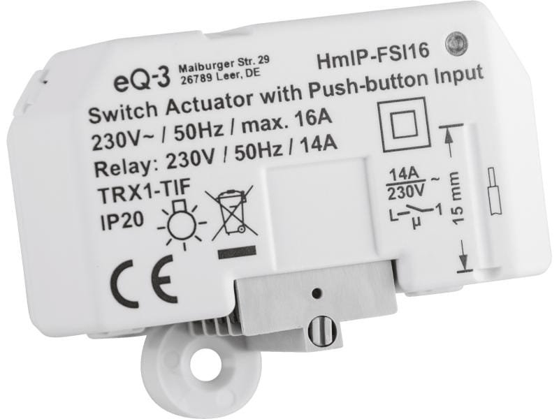 HomeMatic IP Funk-Schaltaktor mit Tastereingang, Unterputz