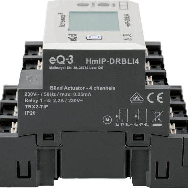HomeMatic Homematic IP Funk-Jalousieaktor für Hutschienenmontage 4-fach