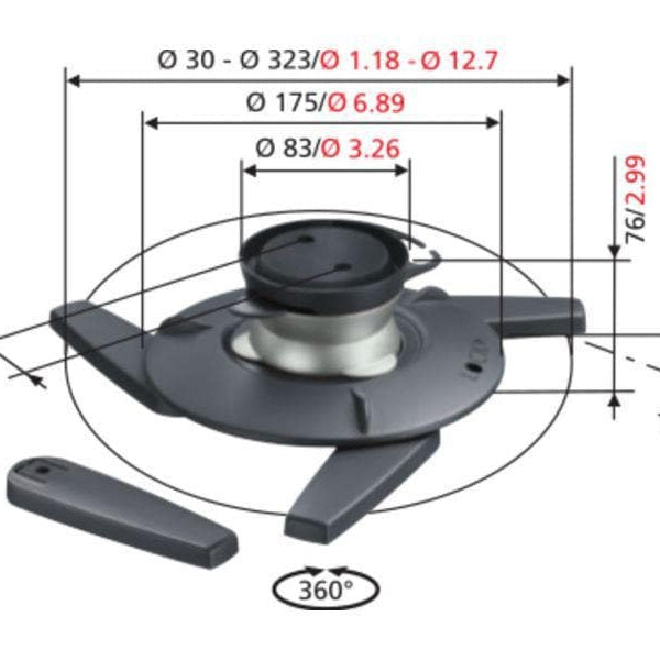 Vogel's Deckenhalterung EPC-6545 Silber