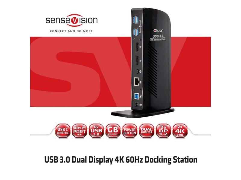 Club 3D Dockingstation CSV-1460 USB 3.0 Dual Display 4K60 Hz