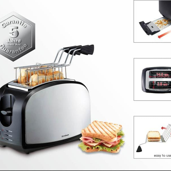 Trisa Toaster Crispy Snack Silber/Schwarz