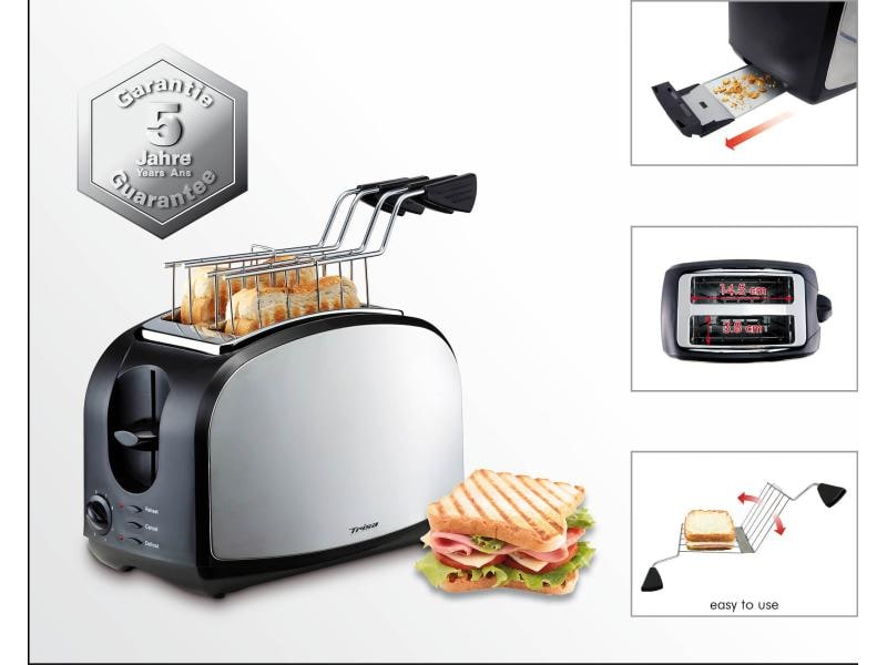 Trisa Toaster Crispy Snack Silber/Schwarz