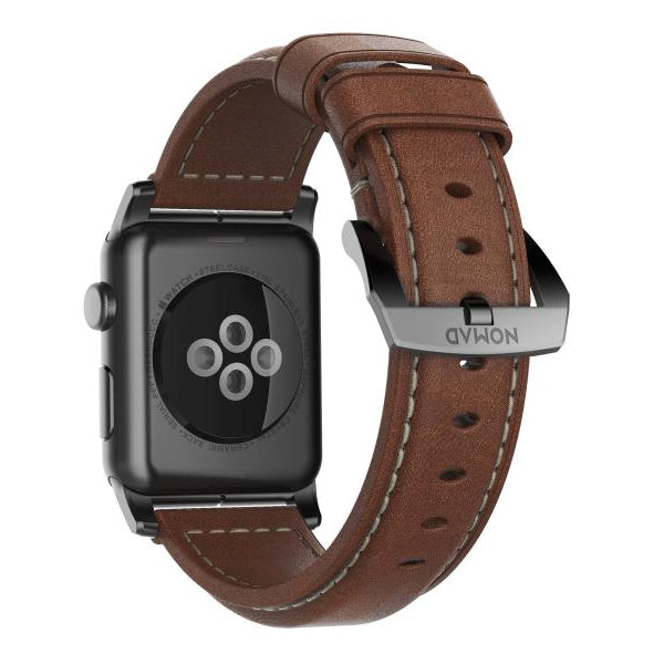 Nomad Lederarmband Traditional Strap Apple Watch Braun/Schwarz