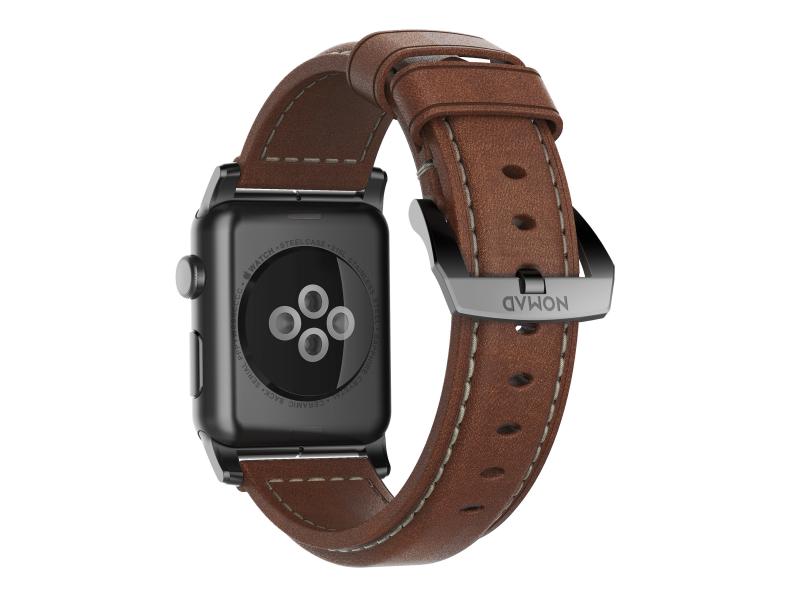 Nomad Lederarmband Traditional Strap Apple Watch Braun/Schwarz