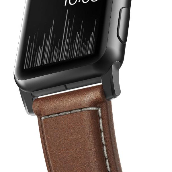 Nomad Lederarmband Traditional Strap Apple Watch Braun/Schwarz