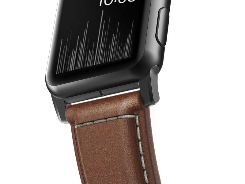 Nomad Lederarmband Traditional Strap Apple Watch Braun/Schwarz