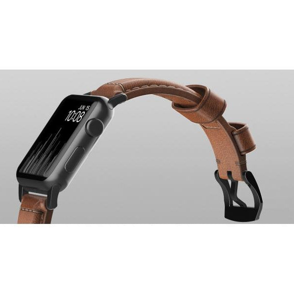 Nomad Lederarmband Traditional Strap Apple Watch Braun/Schwarz