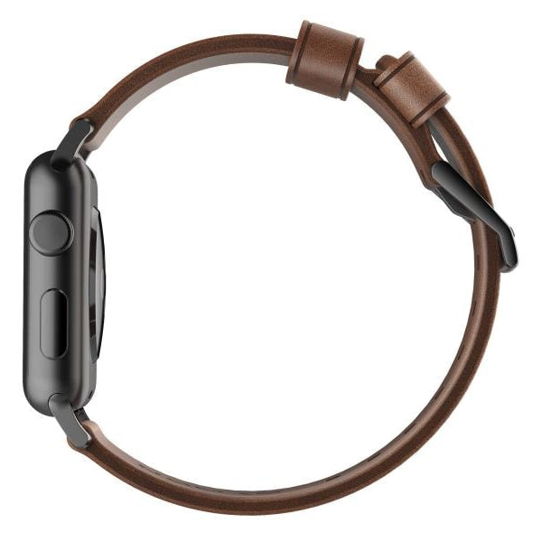 Nomad Lederarmband Modern Strap Apple Watch Braun/Schwarz