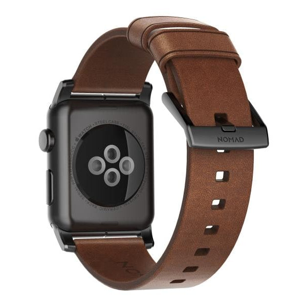 Nomad Lederarmband Modern Strap Apple Watch Braun/Schwarz