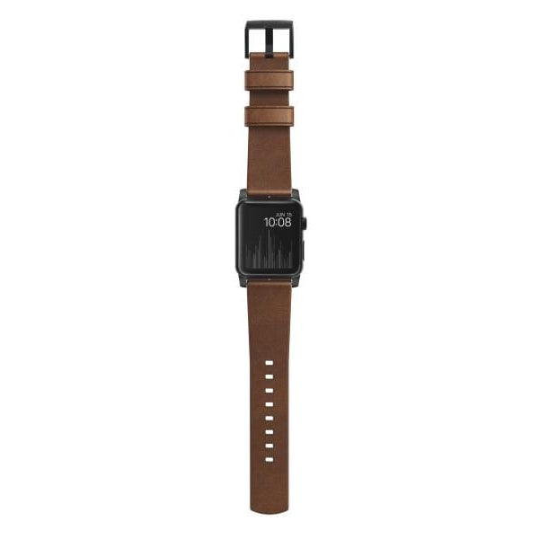 Nomad Lederarmband Modern Strap Apple Watch Braun/Schwarz
