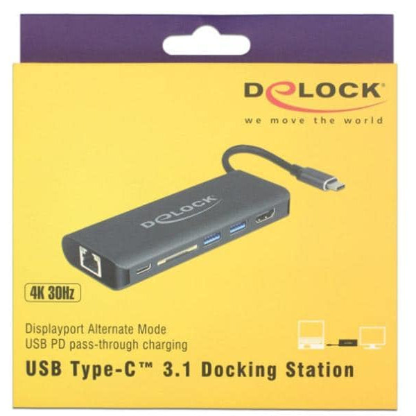 Delock Dockingstation USB3.1 Typ-C – HDMI/LAN/SD/USB-A/USB-C PD