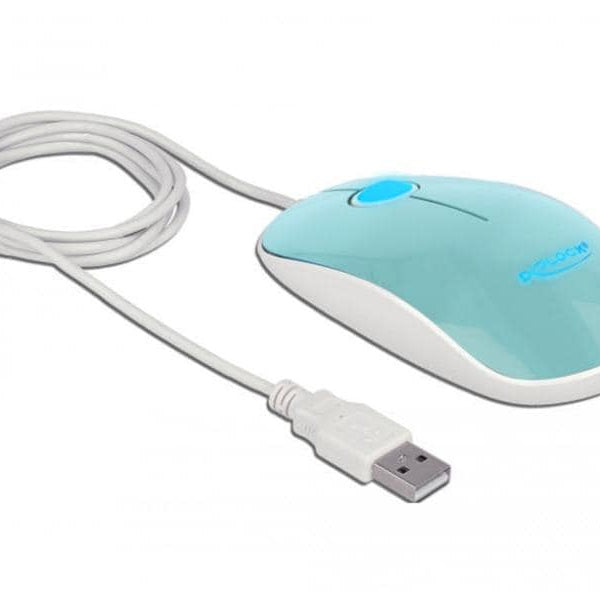 Delock Maus 12538 USB-Typ-A LED  türkis