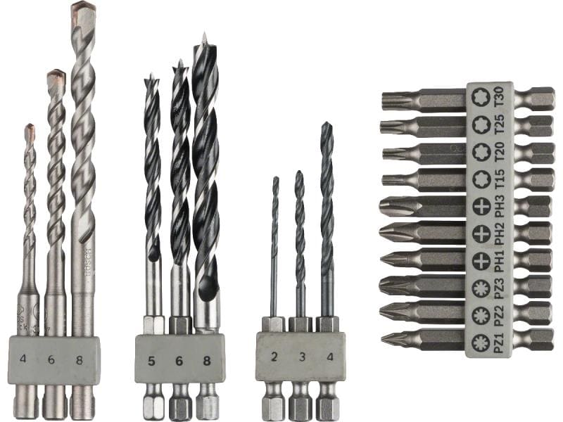 Bosch Bohr- und Bitset SDS-Quick 19-teilig