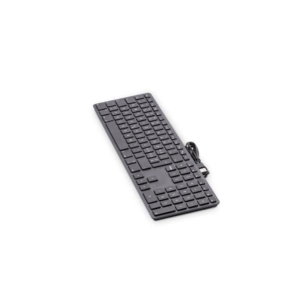 LMP Tastatur KB-1243 Schwarz, Mac CH-Layout mit Ziffernblock