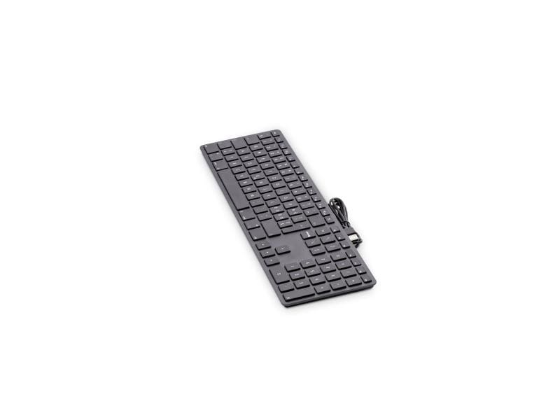 LMP Tastatur KB-1243 Schwarz, Mac CH-Layout mit Ziffernblock