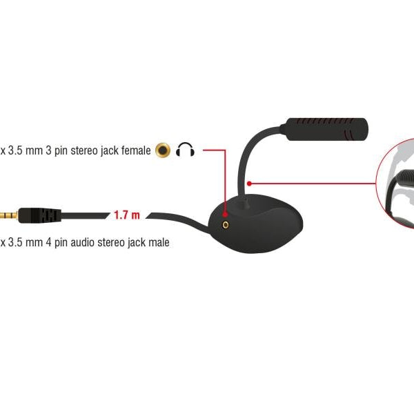 Delock Mikrofon 3.5 mm für Smartphone/Tablet