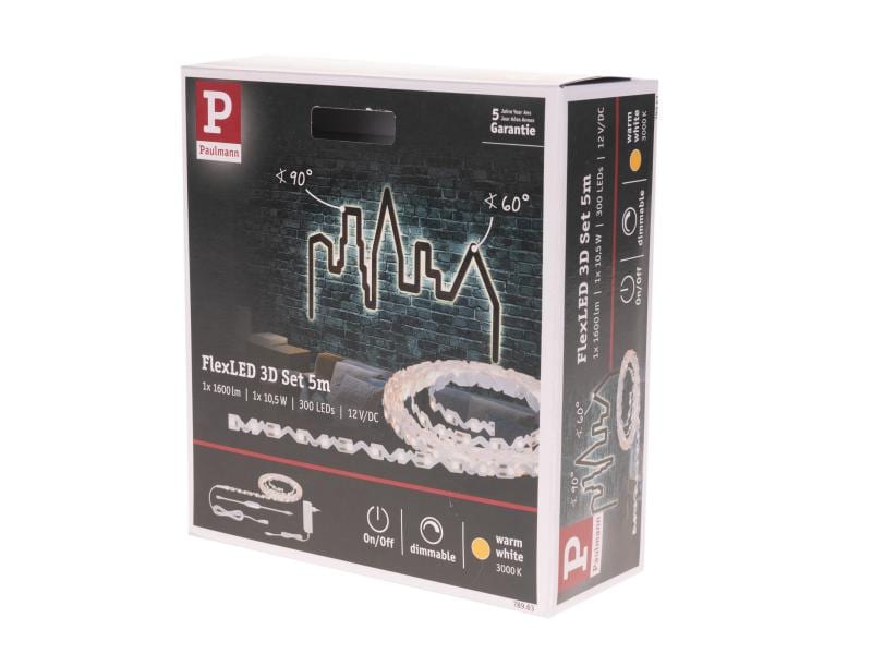 Paulmann LED-Stripe FlexLED 3D, 5 m Basisset