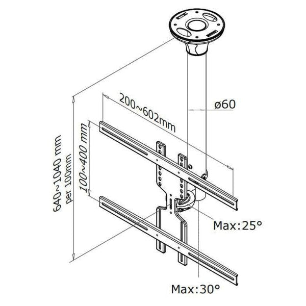 NEOMOUNTS Deckenhalterung FPMA-C400 Schwarz